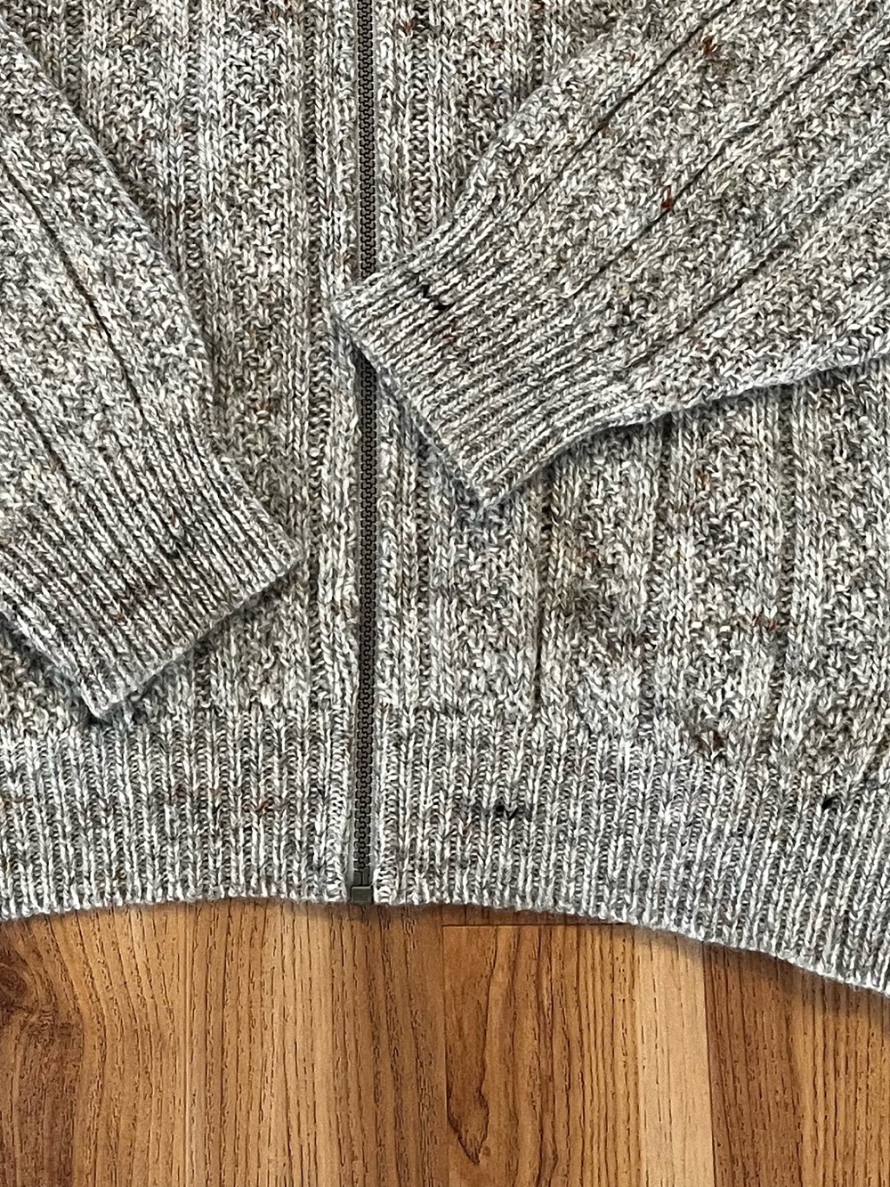 Vintage Pendleton Men's 100% Virgin Wool Zip-Up Farm-House Sweater Sz Lr - Picture 9 of 11